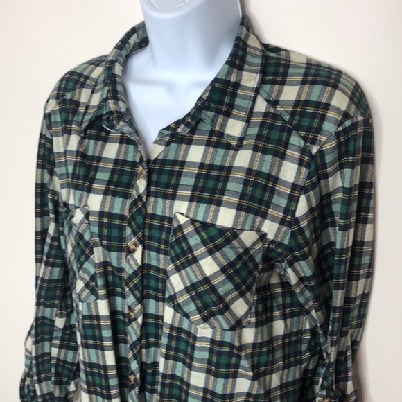 Women’s Passport Button Down Flannel - Picture 2 of 5